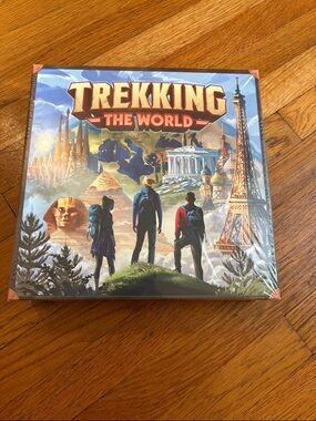 Trekking the World Board Game - Blue & Orange Artwork